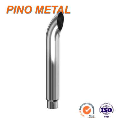 heavy duty truck steel exhaust stack with gloss chrome plating