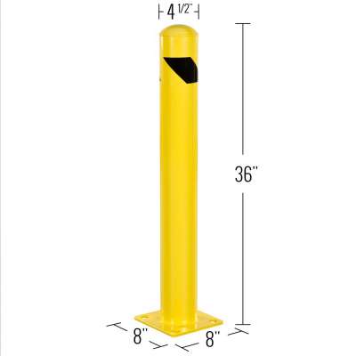 114MM BASE PLATE BOLLARD (YELLOW)